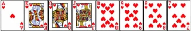 Ass, König, Dame, Bube, 10, 9, 8, 7